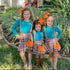 Bowtism Girls Plaid Fall Pumpkin Jumper with Matching Bow